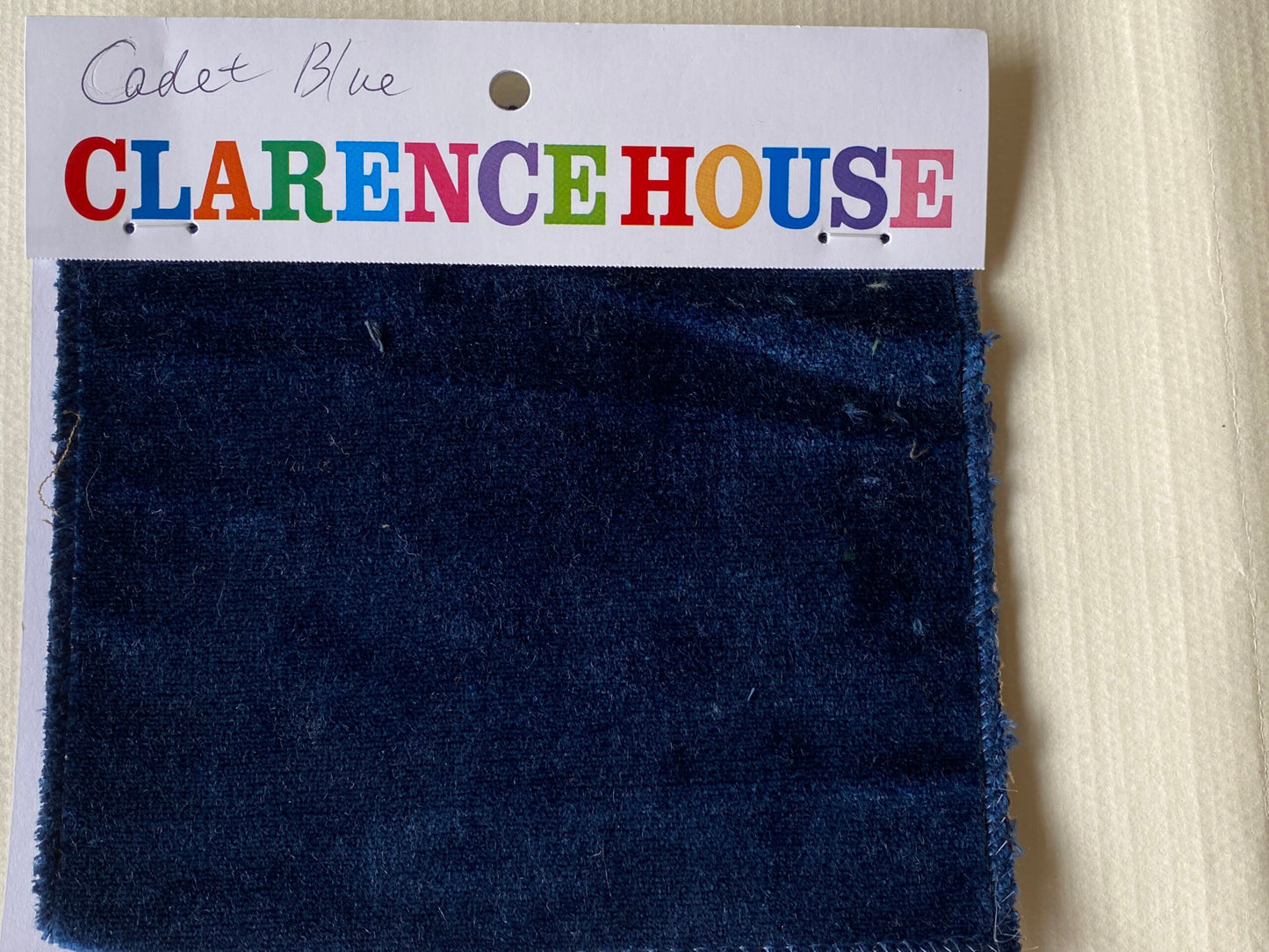 Clarence House Traviata Cadet Blue Silk Velvet Grospoint Woven Solid - Blue