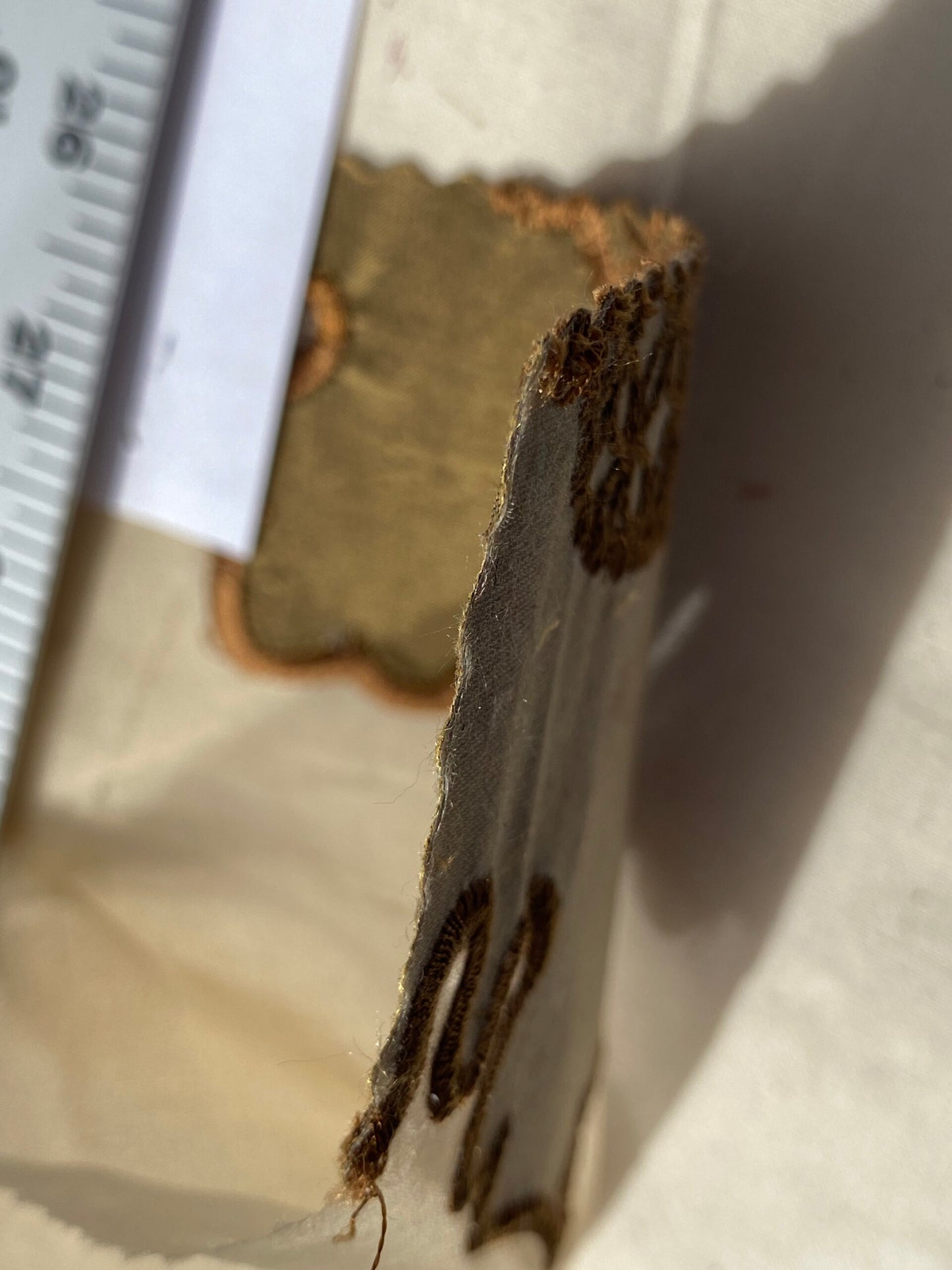 Divinity 100% Silk Organza with Medallion Embroidery Copper Gold