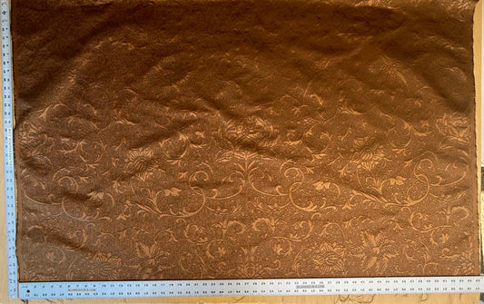 by yard Boboli Garden Silk Damask Italian Metallic Deep Copper Reddish Bronze MSRP USD 568/yard