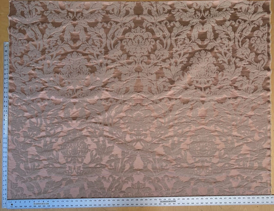 By yard Republica Silk Cotton Damask Renaissance Classy Pink Coral MSRP USD 500+/yard