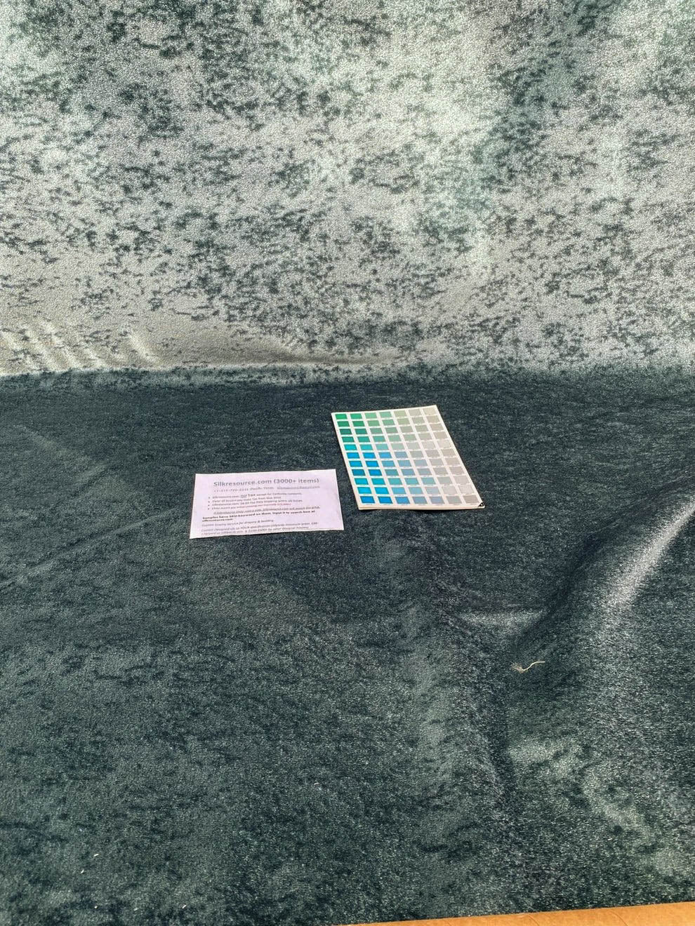 Mohair & Silk Velvet Seaweed Texture In Deep Seagreen Blue! Heavy Duty MSRP USD 1000+/Y