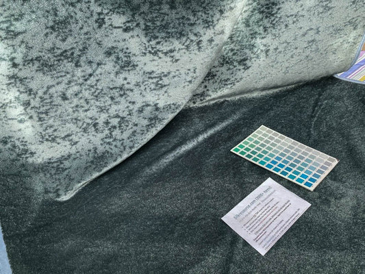 Mohair & Silk Velvet Seaweed Texture In Deep Seagreen Blue! Heavy Duty MSRP USD 1000+/Y