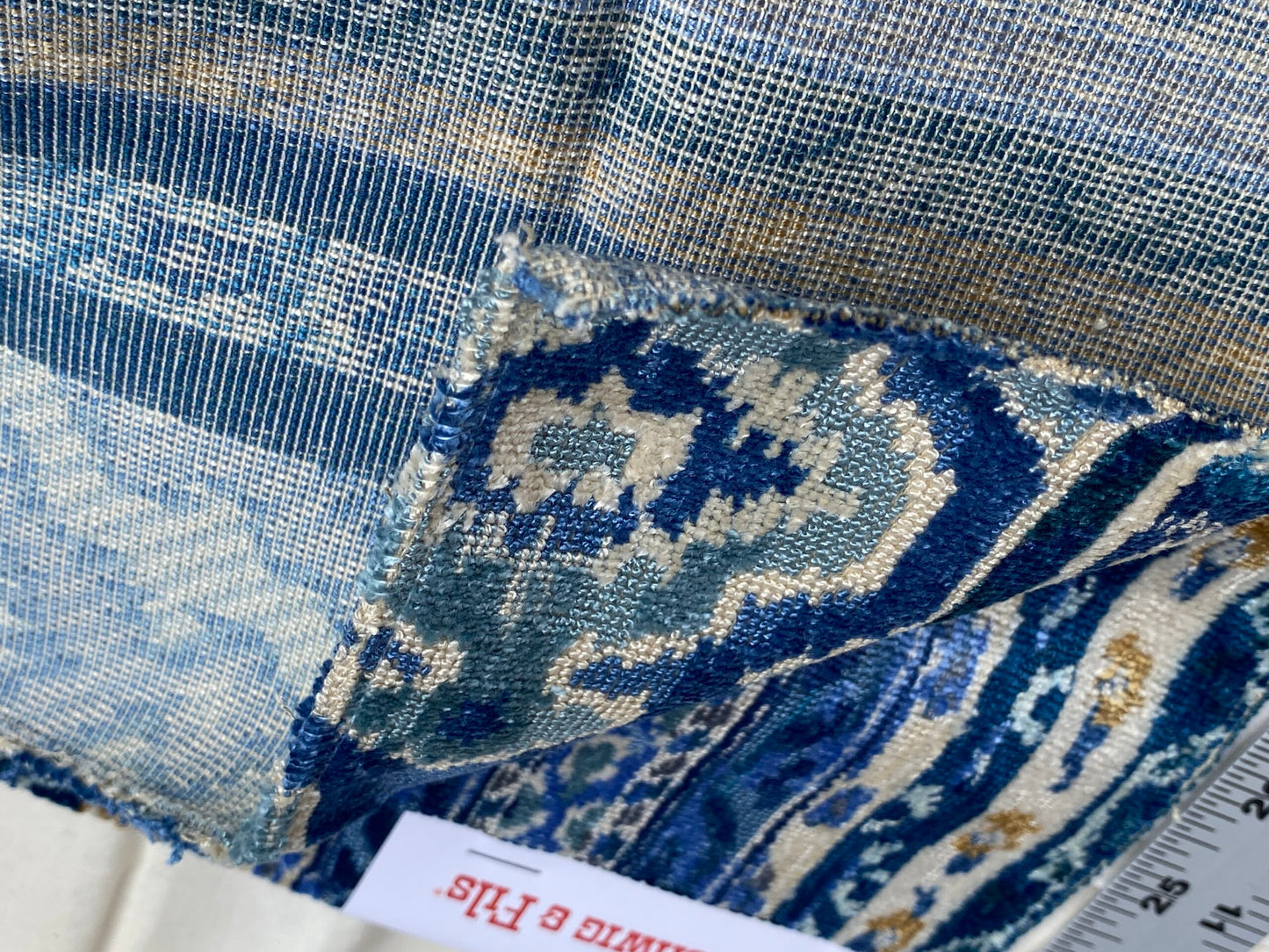 Brunschwig & Fils Savonnerie Velvet Capri Stripe Ethnic MSRP USD650/y