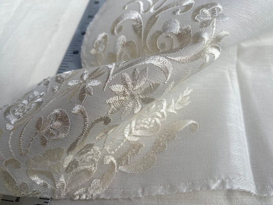 Brunschwig & Fils Catulle Sheer White Plain MSRP USD286/y