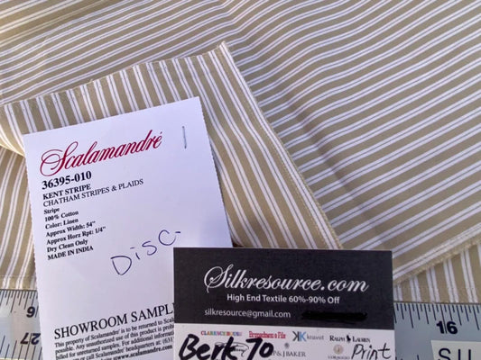 2 Berkbox70 Scalamandre Kent Stripe Chatham Stripes & Plaids Cotton Brown White