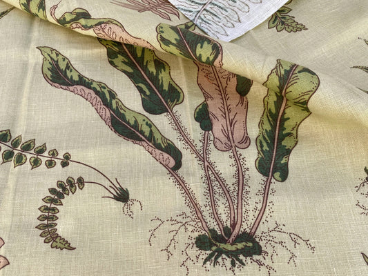 7 Berkbox70 Scalamandre Elsie De Wolfe LinenFabric Fern Square 25 x 26 inches