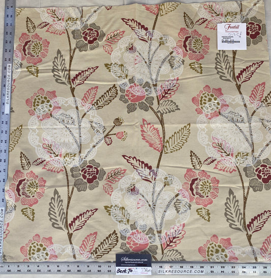 11 Berkbox70 Scalamandre Chester Square Rose Pink Cotton Print 27 x 27 inches MSRP USD 190/Y