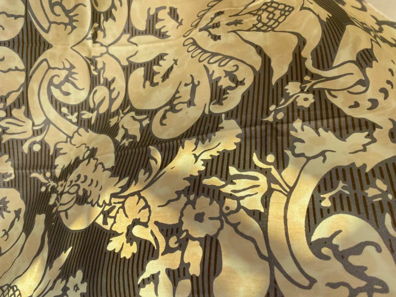 32 Berkbox70 Scalamandre Damask Gray Beige Stripe Square 26 x 24 inches