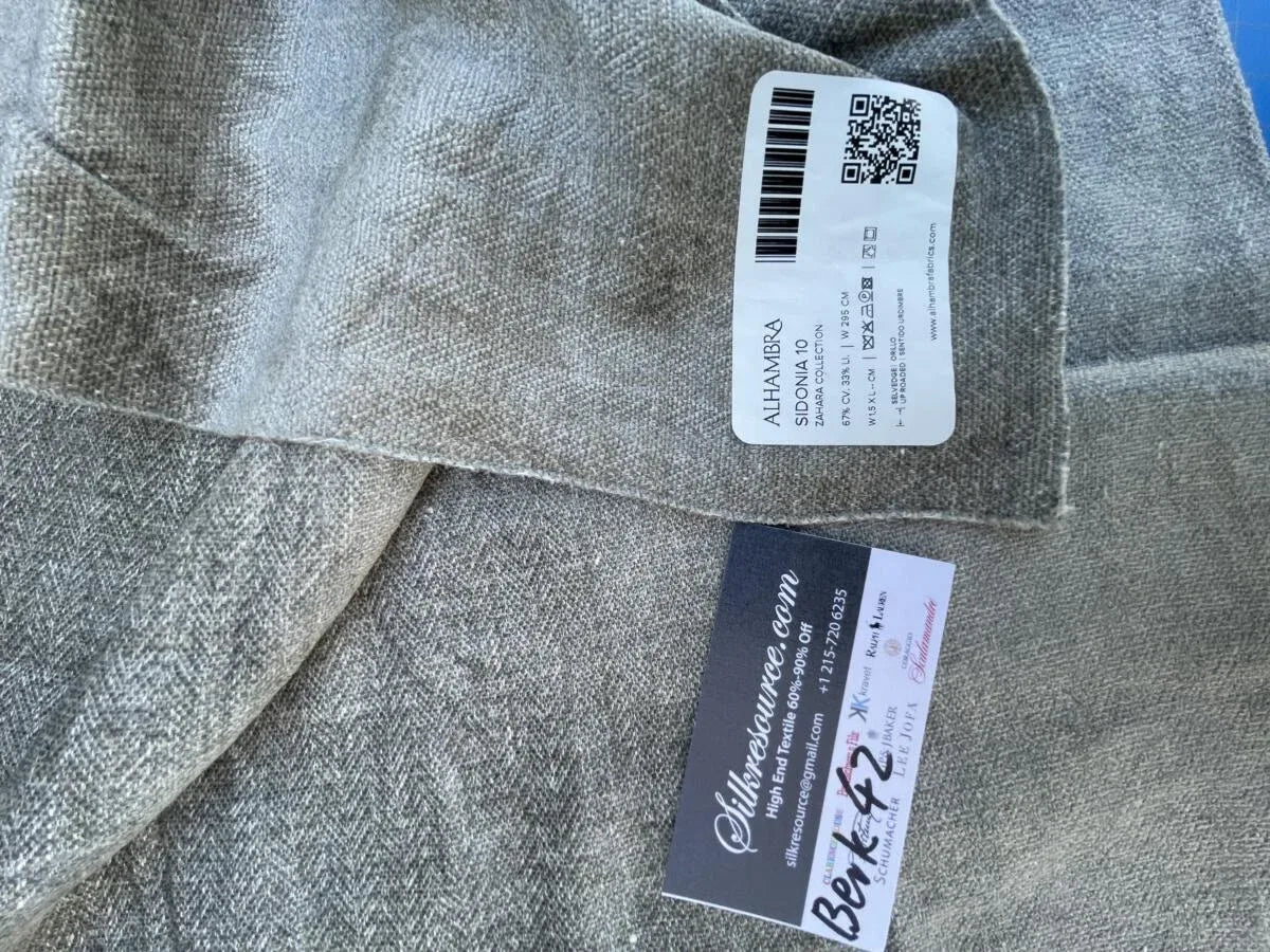 2 Berkbox42 Scalamandre Squares 27x27" Chenille Sidonia Grey