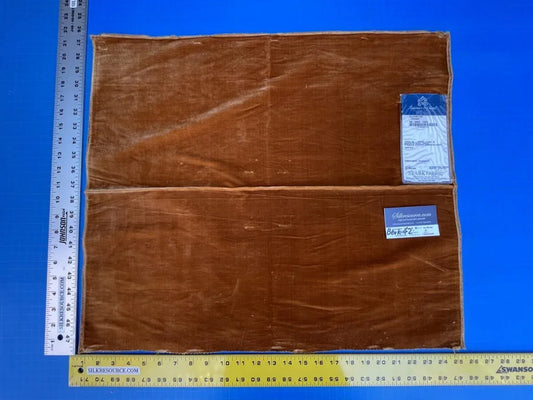 4 Berkbox42 Scalamandre Squares Velous Uni Orange Velvet 100% Silk Velvet 27x27"