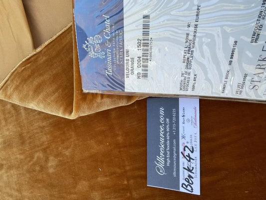 4 Berkbox42 Scalamandre Squares Velous Uni Orange Velvet 100% Silk Velvet 27x27"