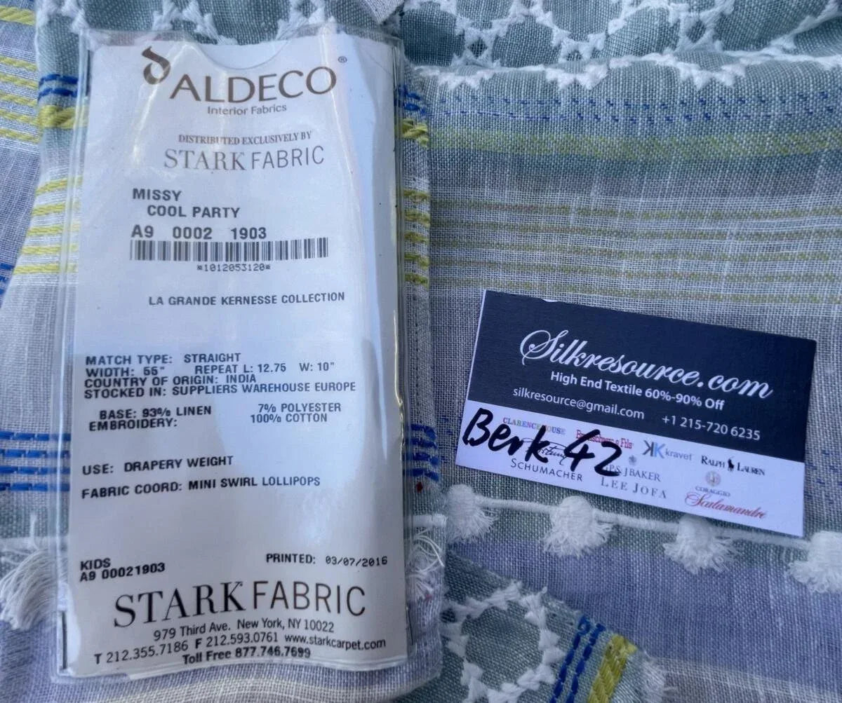 22 Berkbox42 Scalamandre Squares 27x27" "missy Cool Party"