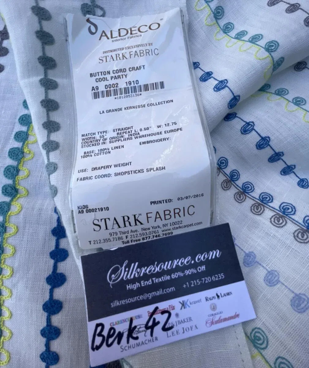 26 Berkbox42 Scalamandre Squares 27x27" "cool Party"