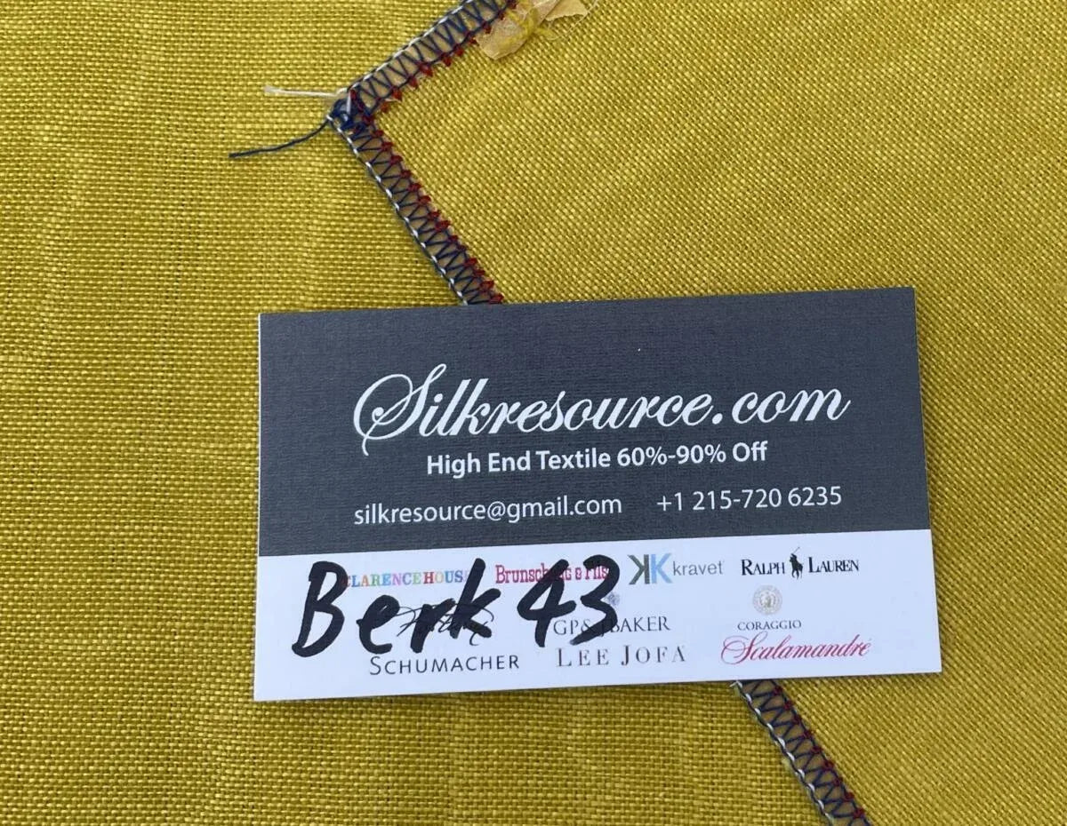 3 Berkbox43 Scalamandre Squares 27x27" Smooth Yellow Gold Moire