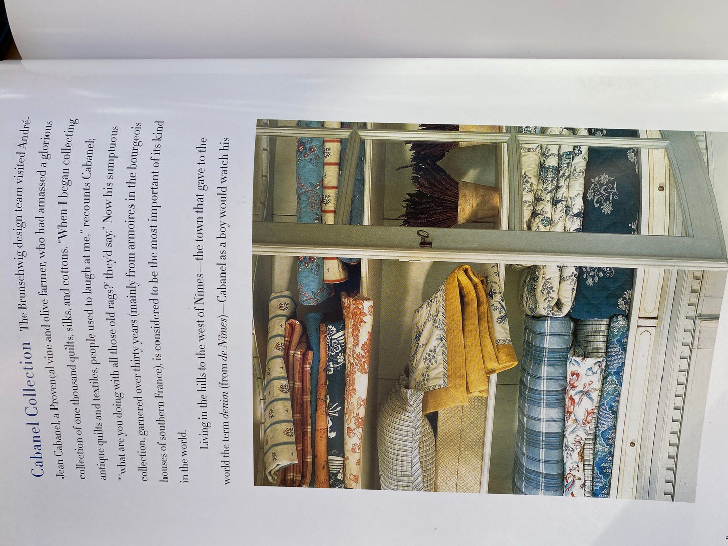 10.2y Brunschwig & Fils Nanou Rockery Print Blue Green White from Cabanel Collection #906