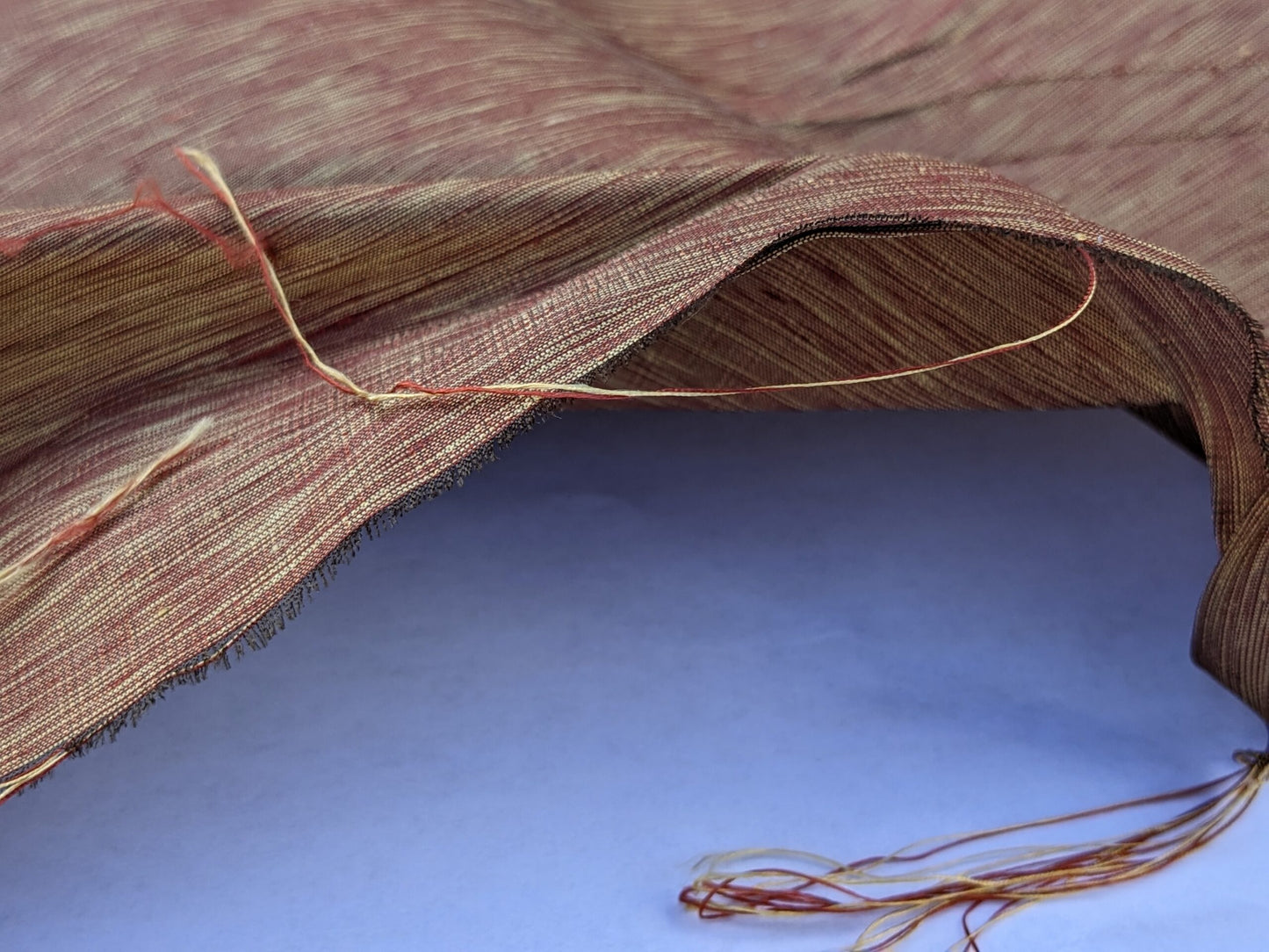 Scalamandre Hinson Diffusion Taffeta Russet Red Gold Silk Solid Texture MSRP USD294/y
