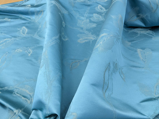Scalamandre Maharajah Blue Haze Silk Linen Damask Reversible MSRP USD 348/Y