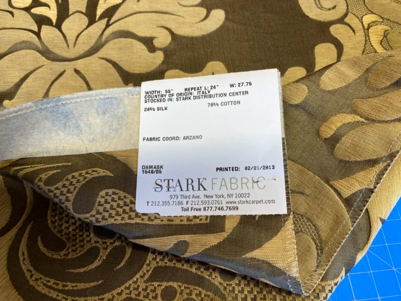 9 Berkbox72 Scalamandre Silk Grey Watkins Bellona 1.1yd x 27" MSRP USD650/Y