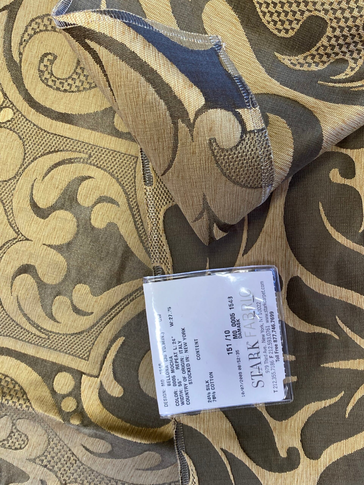 10 Berkbox72 Scalamandre Silk Grey Watkins Square 26"x26" Bellona Mocha Damask MSRP USD650/Y