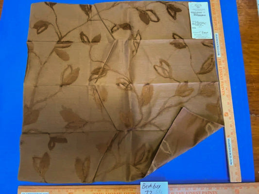 21 Berkbox72 Scalamandre Grey Watkins Square Maharajah Chestnut Brown Silk Linen Damask Reversible MSRP USD 348/Y