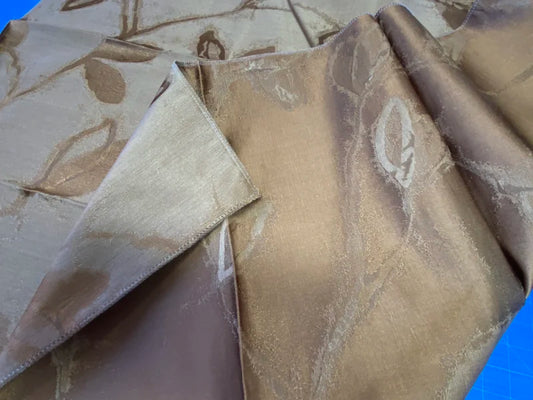 21 Berkbox72 Scalamandre Grey Watkins Square Maharajah Chestnut Brown Silk Linen Damask Reversible MSRP USD 348/Y