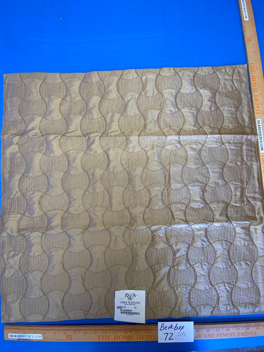 26 Berkbox72 Scalamandre Square Grey Watkins Carrollton Bronze Embroidery Brown MSRP USD 258/y