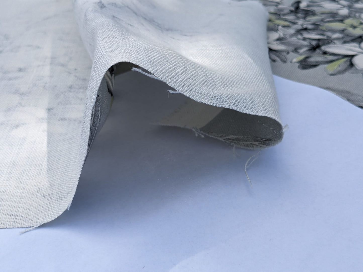 Scalamandre Merrimon in Grey Yellow Print Silky Linen Fragrant Summer lilac trumpet flower or jimsonweed MSRP USD 346/y