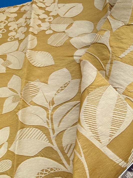 43 Berkbox72 Scalamandre Lelievre Paris Phylum Genet Damask Leaves Yellow MSRP USD 700+/Y