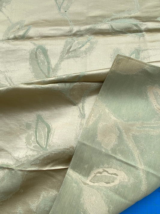 13 Berkbox71 Scalamandre Square Silk Grey Watkins Maharajah Arctic Reversible Green Cream Damask Tree Foliage MSRP USD348/y