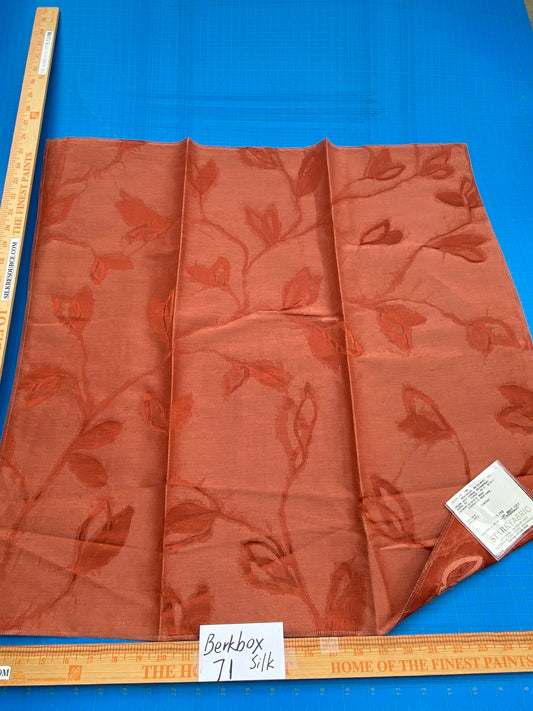 18 Berkbox71 Scalamandre Square Silk Grey Watkins Maharajah Paprika Reversible Red Tree Foliage MSRP USD348/y
