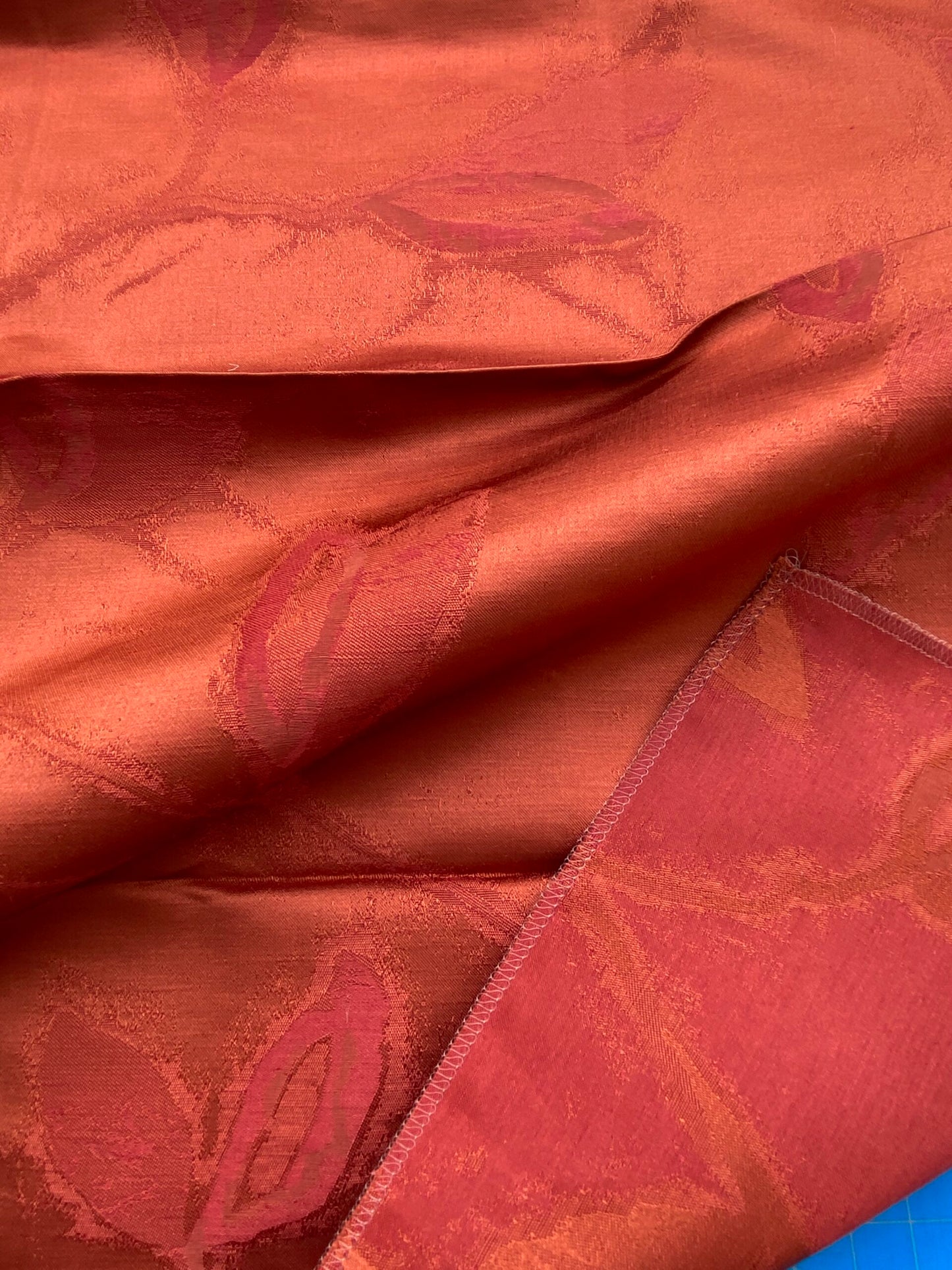 28 Berkbox71 Scalamandre Square Silk Grey Watkins Raisin Reversible Red Contemporary Tree Foliage MSRP USD348/y