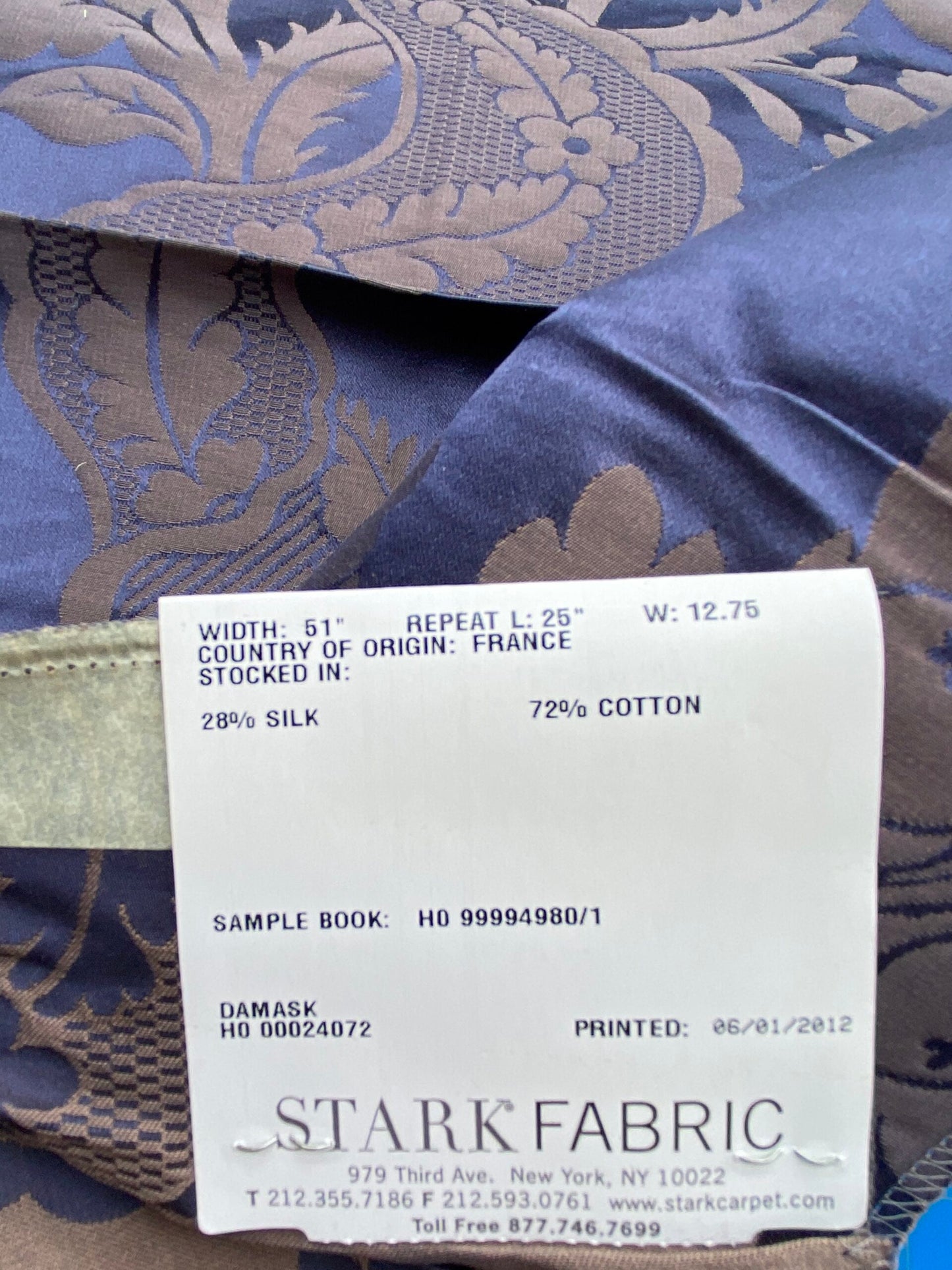 44 Berkbox71 Scalamandre Square Silk Lelievre Valencay Damask Floral Purple MSRP USD 300+/y