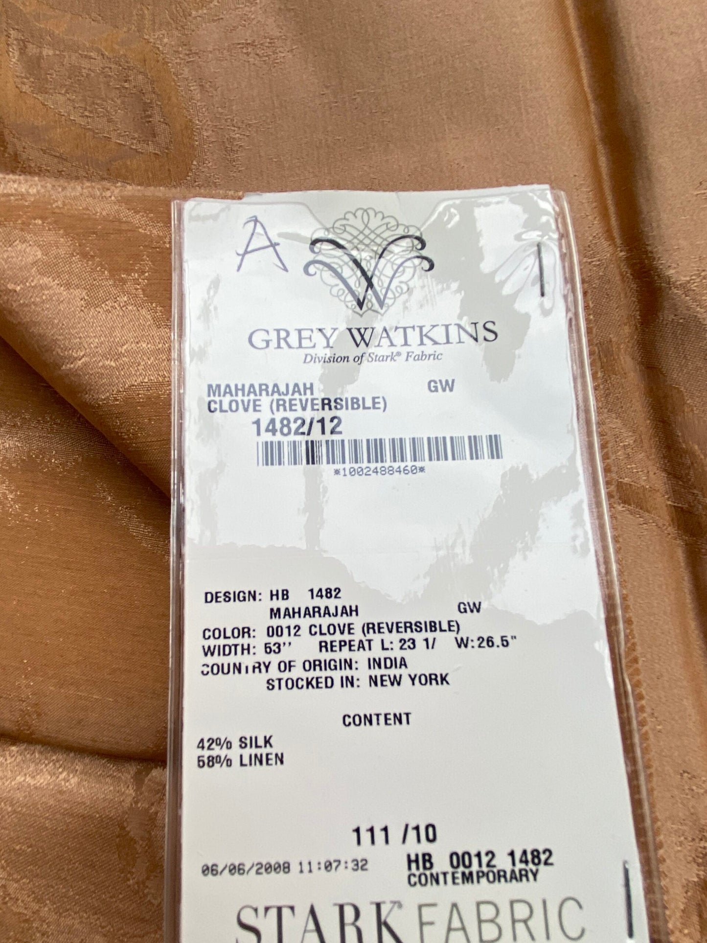 49 Berkbox71 Scalamandre Square Silk Grey Watkins Maharajah Clove Reversible Brown Contemporary MSRP USD 348/y