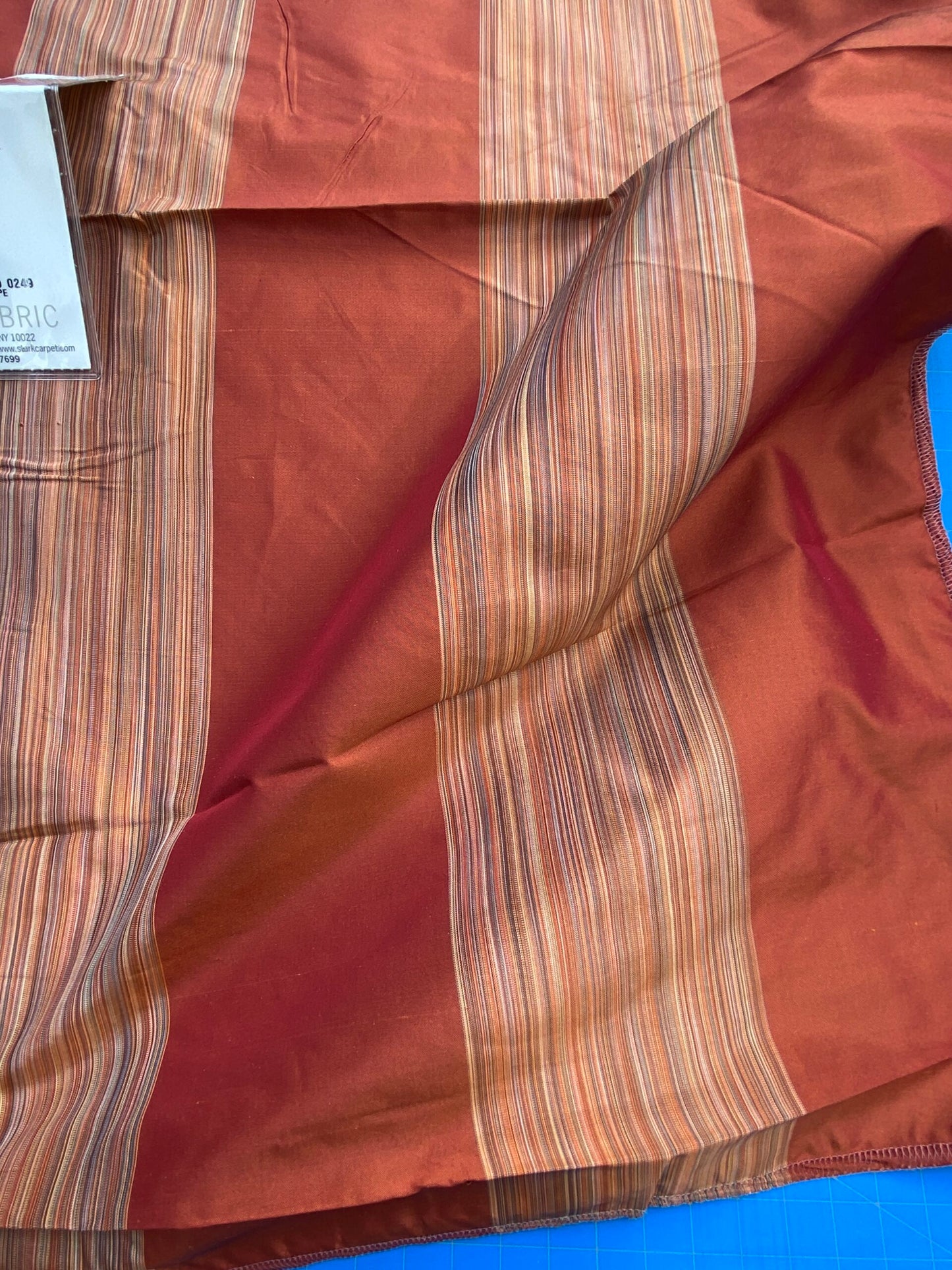 59 Berkbox71 Scalamandre Square Silk by Grey Watkins Ferrara Stripe Flame Red MSRP USD 152/y