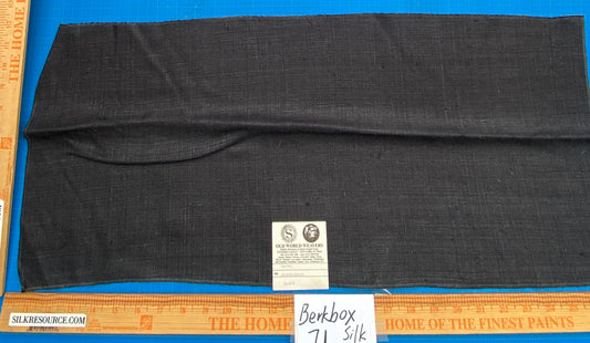 71 Berkbox71 Scalamandre Square Silk by Old World Weavers Nepal Black Solid 12"x27" MSRP USD 310/y