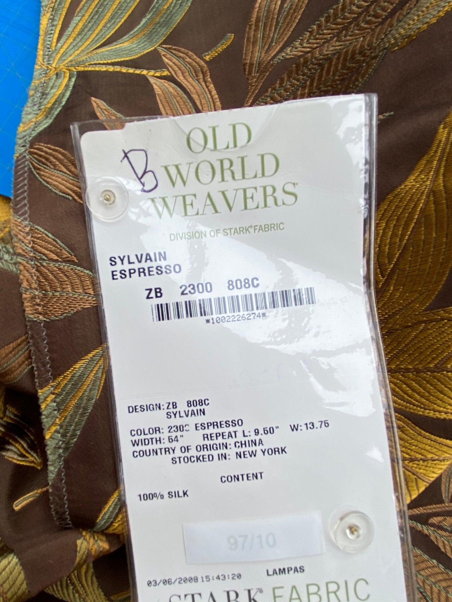 73 Berkbox71 Scalamandre Square Silk by Old World Weavers Sylvain Espresso Brown Silk Lampas MSRP USD 300+/y