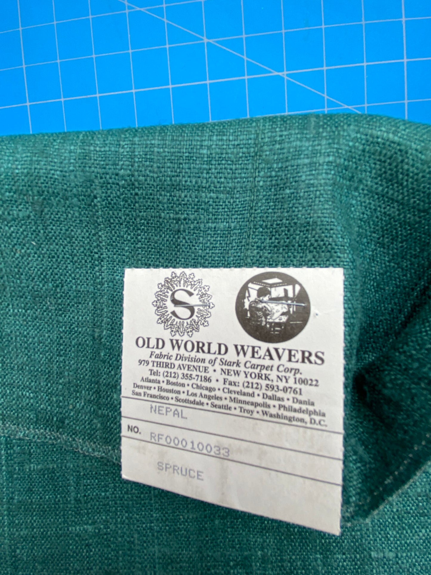 80 Berkbox71 Scalamandre Square Silk by Old World Weavers Nepal Spruce Deep Green Solid 11"x30" MSRP USD 310/y