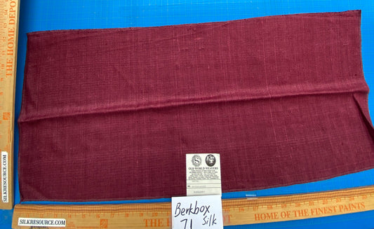 90 Berkbox71 Scalamandre Square Silk by Old World Weavers Nepal Burgundy Reddish Brown Solid MSRP USD 310/y