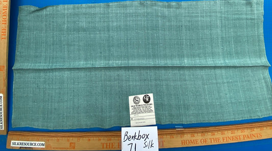 91 Berkbox71 Scalamandre Square Silk by Old World Weavers Nepal Aquamarine Solid MSRP USD 310/y