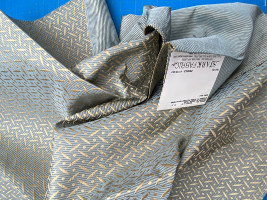 92 Berkbox71 Scalamandre Square Silk by Grey Watkins Crosshatch Blue Small Scale Geometric MSRP USD 458/y