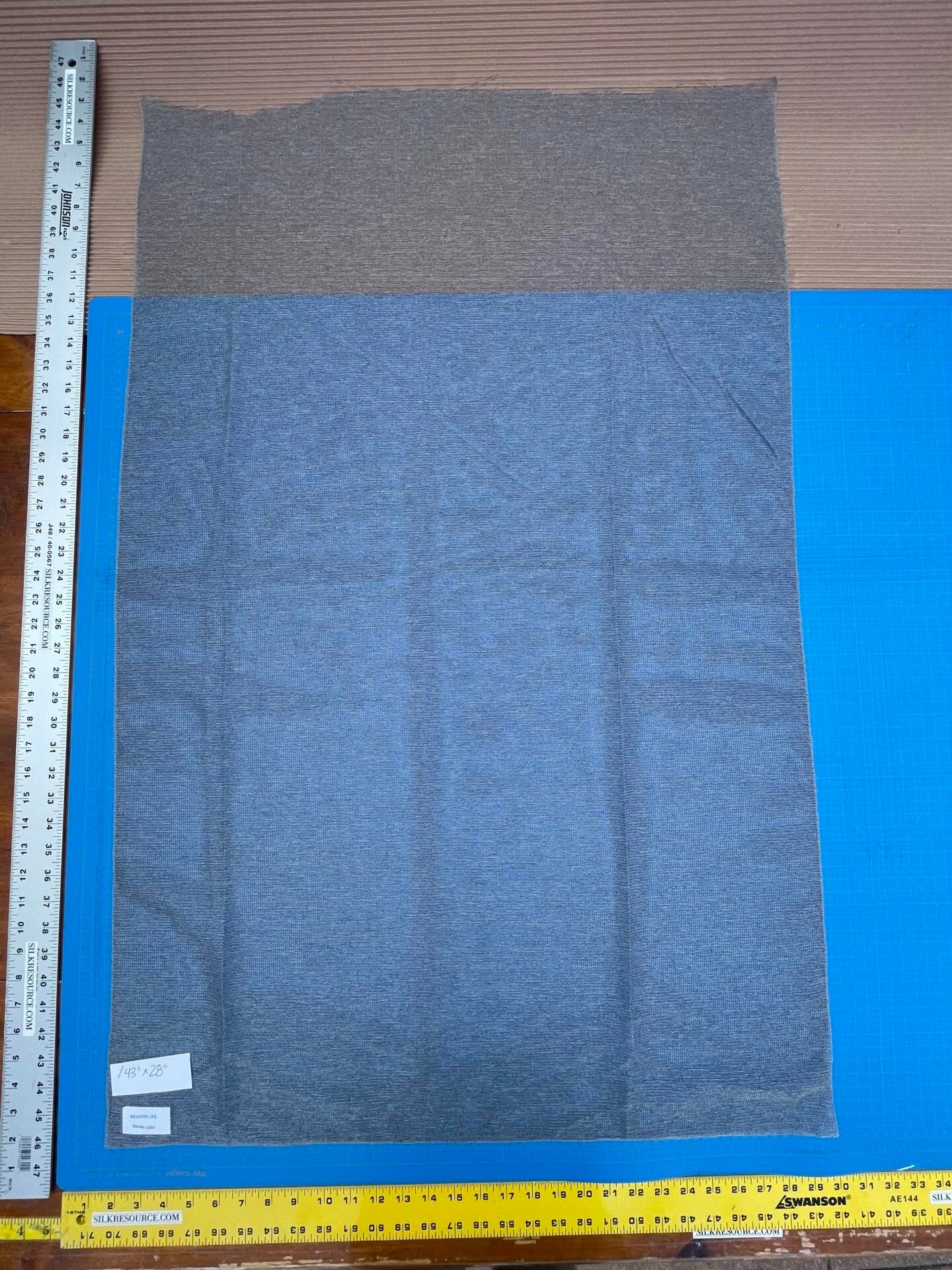 2 Berkbox48 43″x 28″ Scalamandre Brando Smoke Gray Sheer Solid Texture