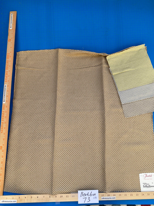 17 Berkbox73 Square Silk by Old World Weavers Mitchel Light Brown Small Scale Texture Plain Yellow MSRP USD 216/y
