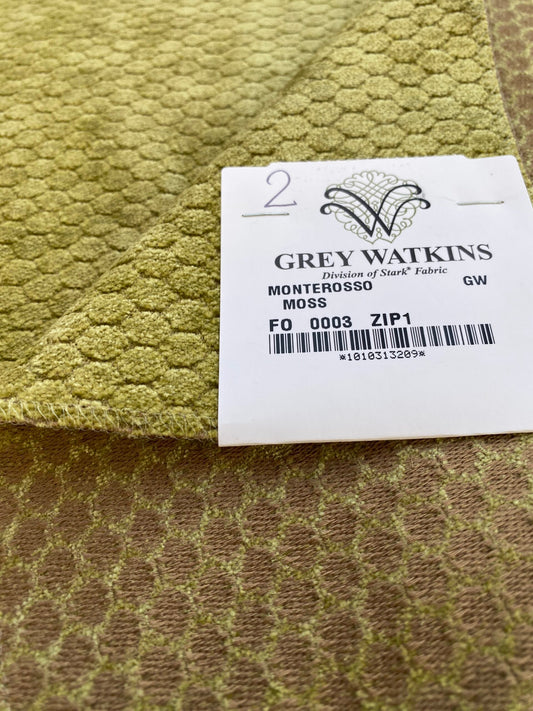 22 Berkbox74 Square Velvet by Grey Watkins Monterroso Moss Green Texture MSRP USD 192/Y
