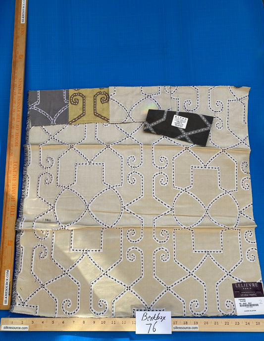 9 Berkbox76 Square Jacquard by Lelievre Paris Camondo Platine MSRP USD 440/y