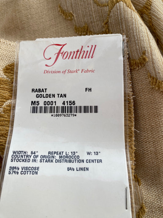 16 Berkbox76 Square Jacquard by Old World Weavers Rabat Golden Tan Gold Beige Damask Medallion MSRP USD 204/y