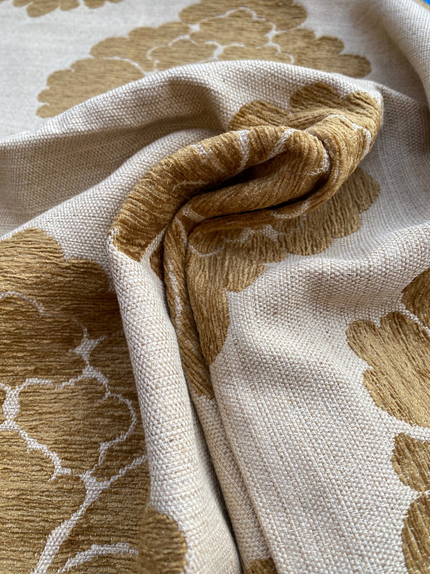 16 Berkbox76 Square Jacquard by Old World Weavers Rabat Golden Tan Gold Beige Damask Medallion MSRP USD 204/y