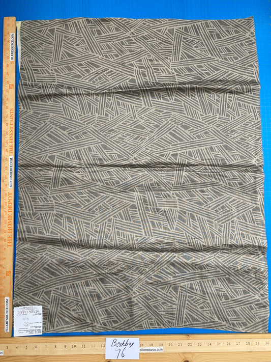 18 Berkbox76 Square Jacquard by Aldeco Terracota Dark Taupe Gray Brown Abstract 1yd x 30" MSRP USD 270/y