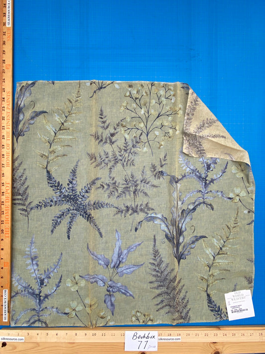 31 Berkbox77 Square Printed Fabrics by Old World Weavers Woodbury Sheer Lemon Birch Yellow Floral Print Sheer MSRP USD 100/