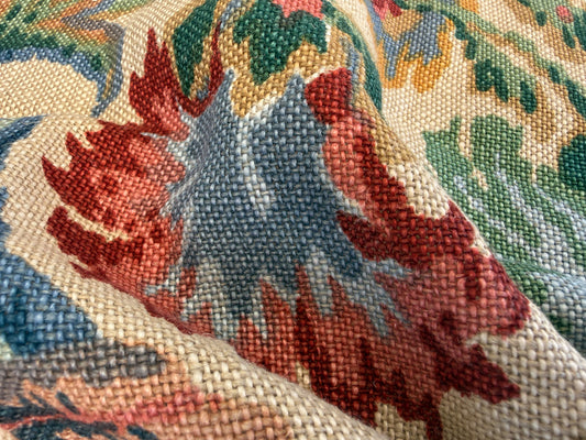 Special Order Lee Jofa New Sevilla - Multi Medallion Suzani Persian Blue Red White Linen