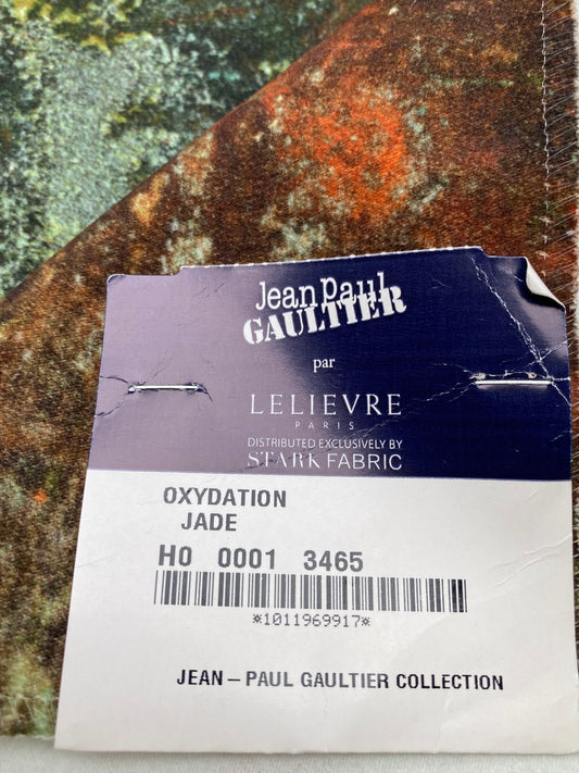 45 Berkbox77 Square Printed Fabrics by Jean Paul Gaultier Lelievre Oxydation Jade Cotton Abstract Green MSRP USD 500+/yard